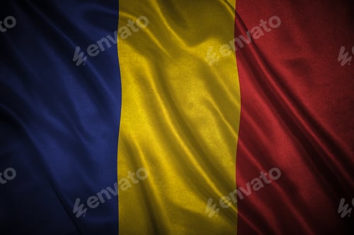 Preview: Flag With Original Proportions. Closeup Of Grunge Flag Of Romania