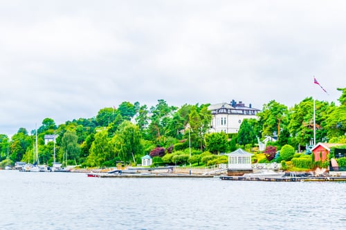 Preview: Houses Stretched Along Bygdoy Peninsula In Oslo, Norway