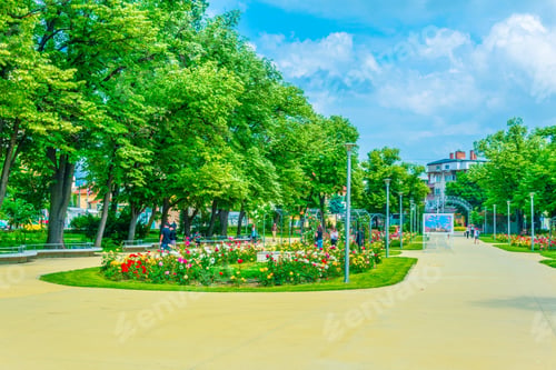 Preview: People Are Strolling Through Rose Garden In Kazanlak, Bulgaria
