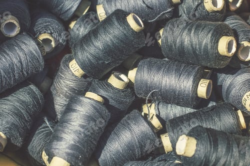 Preview: Pile Of Large Coils With Threads, Close Up