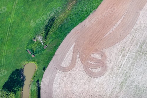 Preview: Aerial View Over The Rural Fields
