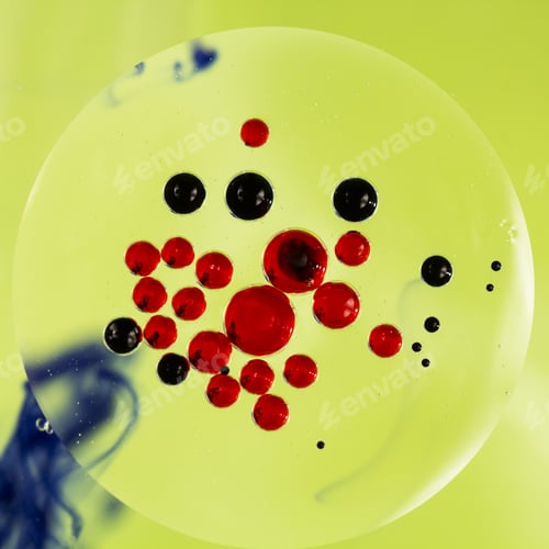 Preview: Abstract, Colorful Composition With Oil, Water And Ink