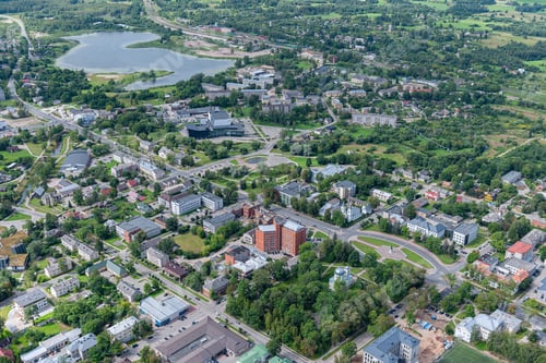 Preview: Aerial View Over The Rezekne City (Latvia)