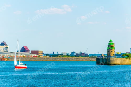 Preview: View Of An Industrial Port In Bremen, Germany.