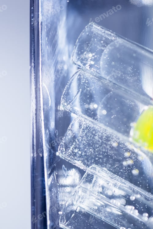 Preview: Abstract Composition With Underwater Tubes With Colorful Jelly Balls Inside And Bubbles