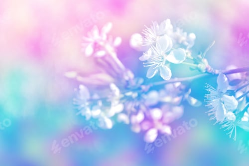 Preview: Blossoming Branch Apple. Bright Colorful Spring Flowers