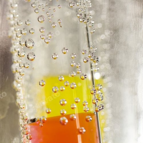 Preview: Abstract Composition With Underwater Tubes With Colorful Jelly Balls Inside And Bubbles