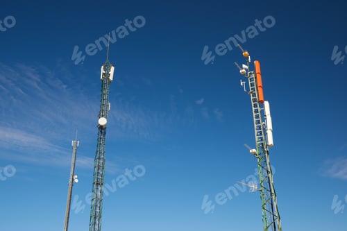 Preview: Telecommunications Towers In Zaragoza Province, Aragon In Spain