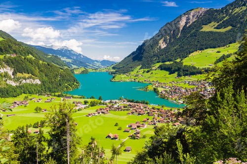 Preview: Lake Lungern Valley From Brunig Pass, Switzerland