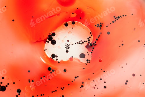 Preview: Abstract, Colorful Composition With Oil, Water And Ink. High Resolution And Quality