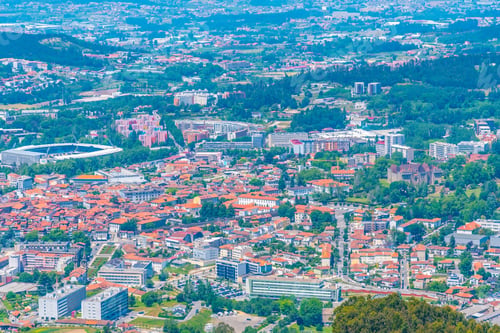 Preview: Aerial View Of Portuguese City Guimaraes