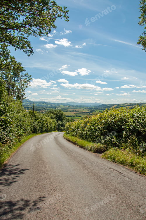 Preview: British Country Road In The Summertime.