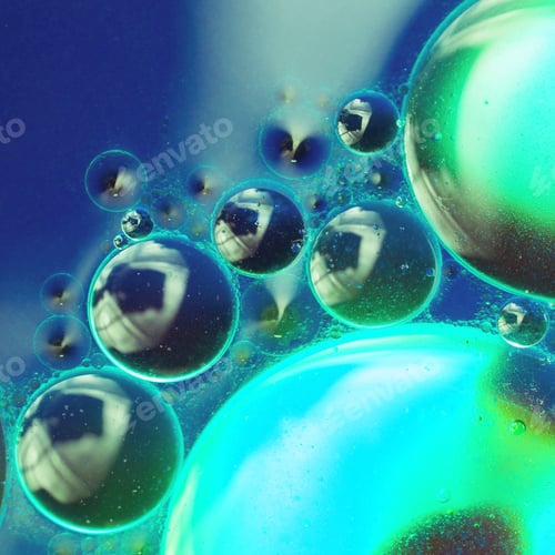 Preview: Abstract, Colorful Composition With Oil, Water And Ink