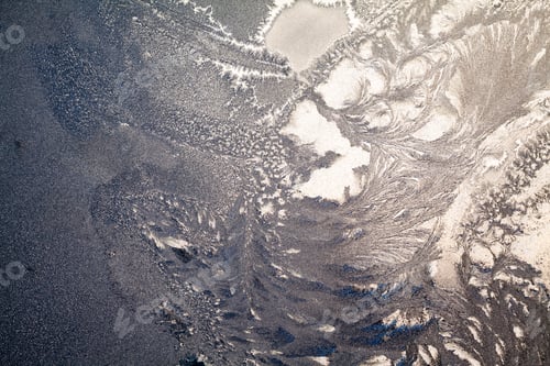 Preview: Ice Flowers On Glass - Texture And Background. High Resolution And Sharp, Beautiful Details