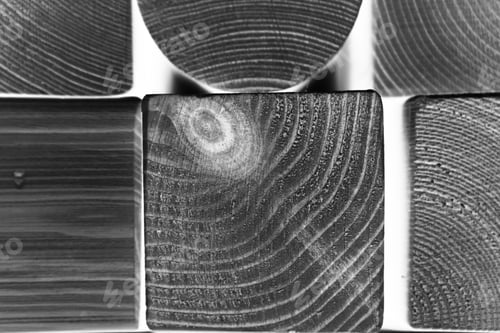 Preview: Black And White Wooden Geometrical Pieces - Details And Texture