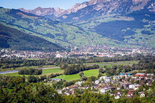 Preview: View Of The Valley Over Liechtenstein - Europe