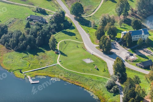 Preview: Aerial View Over The Village Korneti (Latvia)