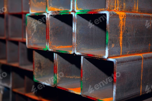 Preview: Metal Profile Square With Colorful Edge