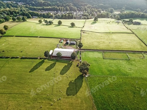 Preview: Aerial View Of Soyland, Sowerby Bridge, West Yorkshire, Uk
