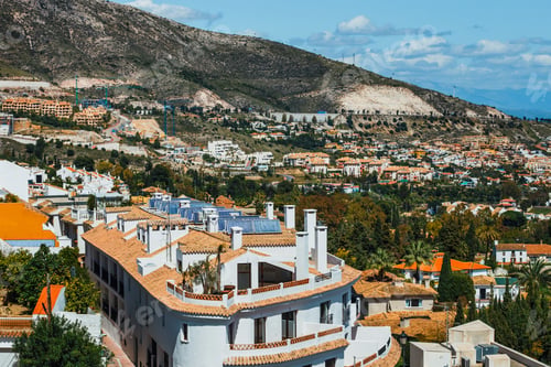 Preview: View Of Mijas Village At Sunny Day, Costa Del Sol, Andalusia, Spain
