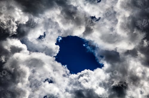 Preview: Dramatic Cloudscape Background With Blue Sky