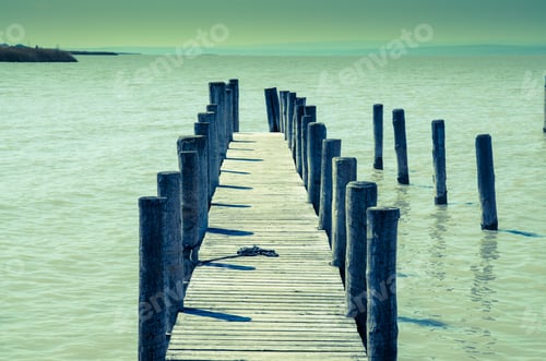 Preview: Wooden Bridge In The Water Image