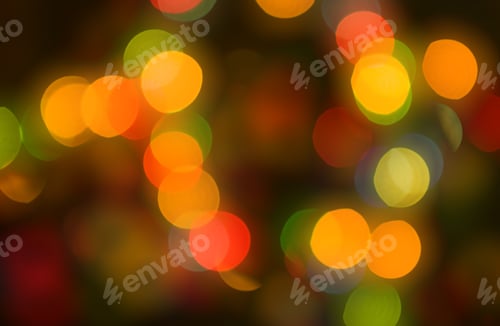 Preview: Abstract Circular Lights Blurred Holiday Background Of Christmas Light