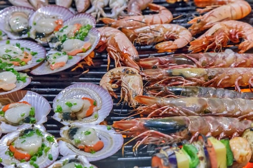 Preview: Grill Prawn Cooking Seafood Street Food And Beach Bbq