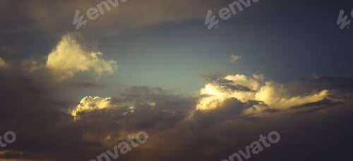 Preview: Landscape With Dramatic Light - Beautiful Golden Sunset With Saturated Sky And Clouds.