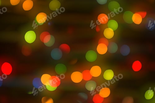 Preview: Abstract Circular Lights Blurred Holiday Background Of Christmas Light