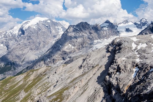 Preview: Italy, Stelvio National Park. Famous Stelvio Pass In Ortler Alps. Alpine Landscape.