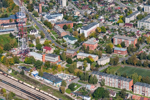 Preview: Aerial View Over The Daugavpils City (Latvia)