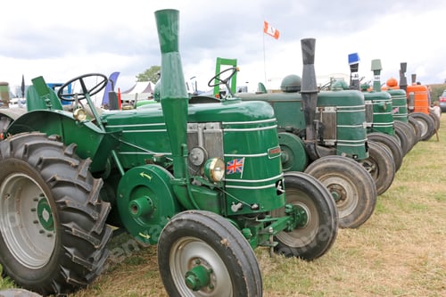 Preview: Vintage Old Tractors Standing In A Field