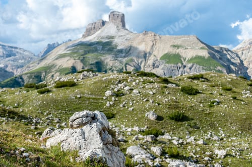 Preview: Rugged Mountain Ranges In Tre Cima Natural Park Area In The Italian Dolomites.