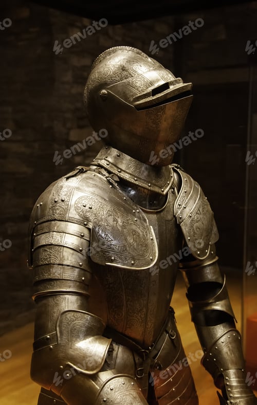 Preview: Ancient Medieval Defense Armor, Detail Of Ancient Weapon, Crossed