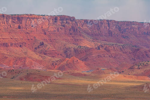 Preview: Area Around Grand Canyon In Summer Sunny Day. The Grand Canyon Is A River Valley In The Colorado