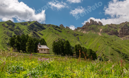 Preview: Little Wooden Church In The Dolomites