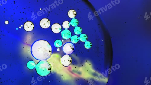 Preview: Abstract, Colorful Composition With Oil, Water And Ink - Inverted Colors