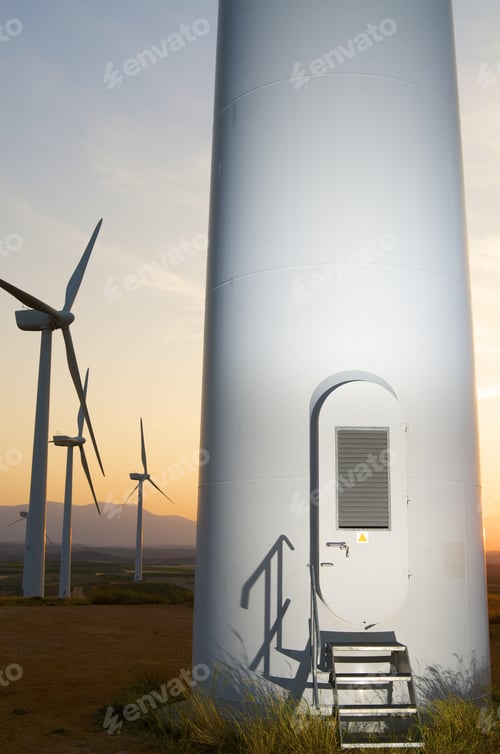 Preview: Group Of Windmills For Renewable Electric Energy Production, Fuendejalon, Zaragoza, Aragon, Spain