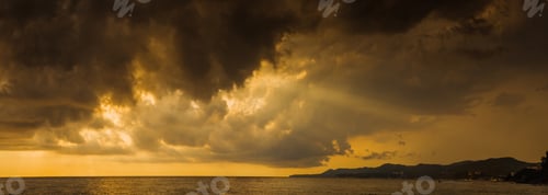 Preview: Amazing Sea Sunset On The Pebble Beach, The Sun, Waves, Clouds