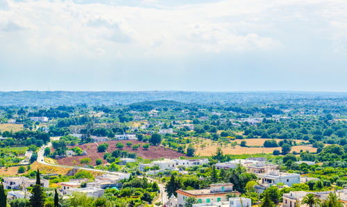 Preview: View Of The Puglia Countryside From Cisternino Village In Italy.