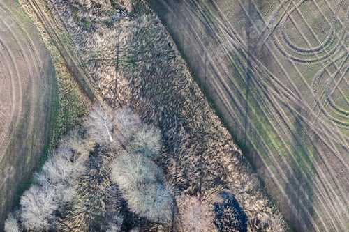 Preview: Aerial View Over The Rural Field