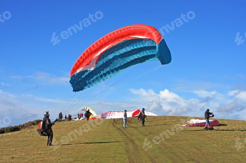 Preview: Paragliders Preparing To Fly