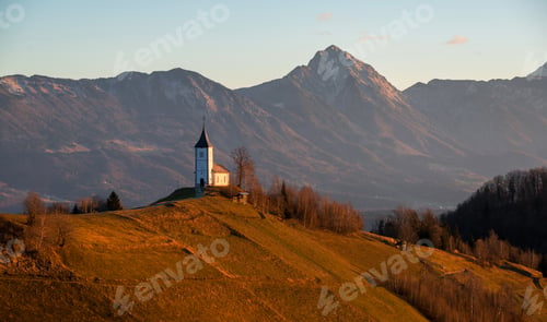Preview: Jamnik Church On An Autumn Morning Just After Sunrise