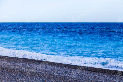Preview: The Picturesque Line Of A Surf In The Mediterranean.