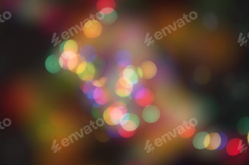 Preview: Abstract Circular Lights Blurred Holiday Background Of Christmas Light