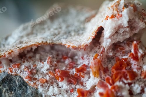 Preview: Beautiful Crystals, Minerals And Stones - Colors And Textures. Image Has Grain Texture Visible On