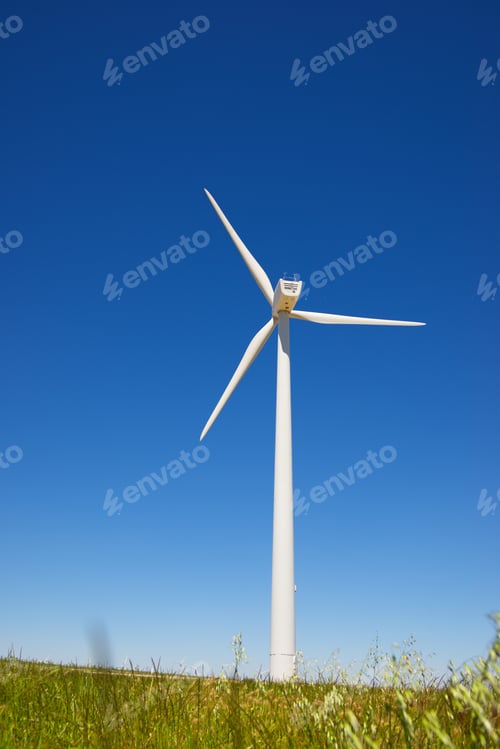 Preview: Windmill For Electric Power Production, Zaragoza Province, Aragon, Spain.