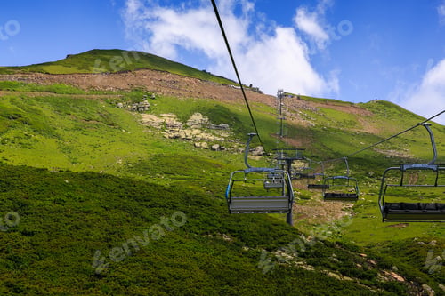 Preview: Beautiful Mountain View On A Sunny Summer Day. Blooming Alpine Meadows In The Mountains.