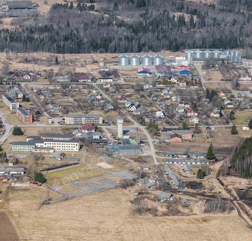Preview: Aerial View Over The Small Parish And River